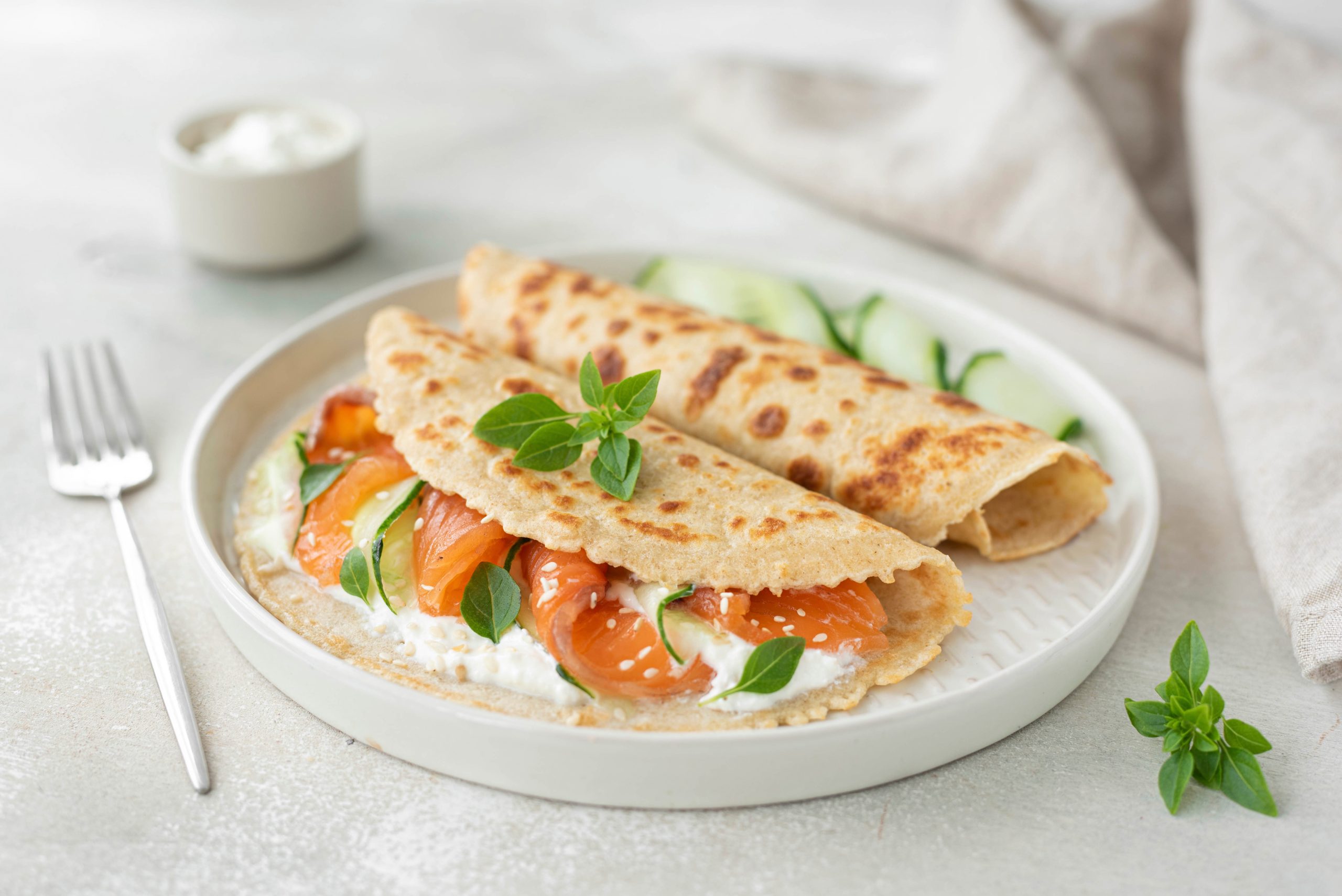 Piadina certosa <br>e salmone