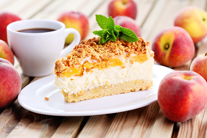 Cheesecake alle pesche