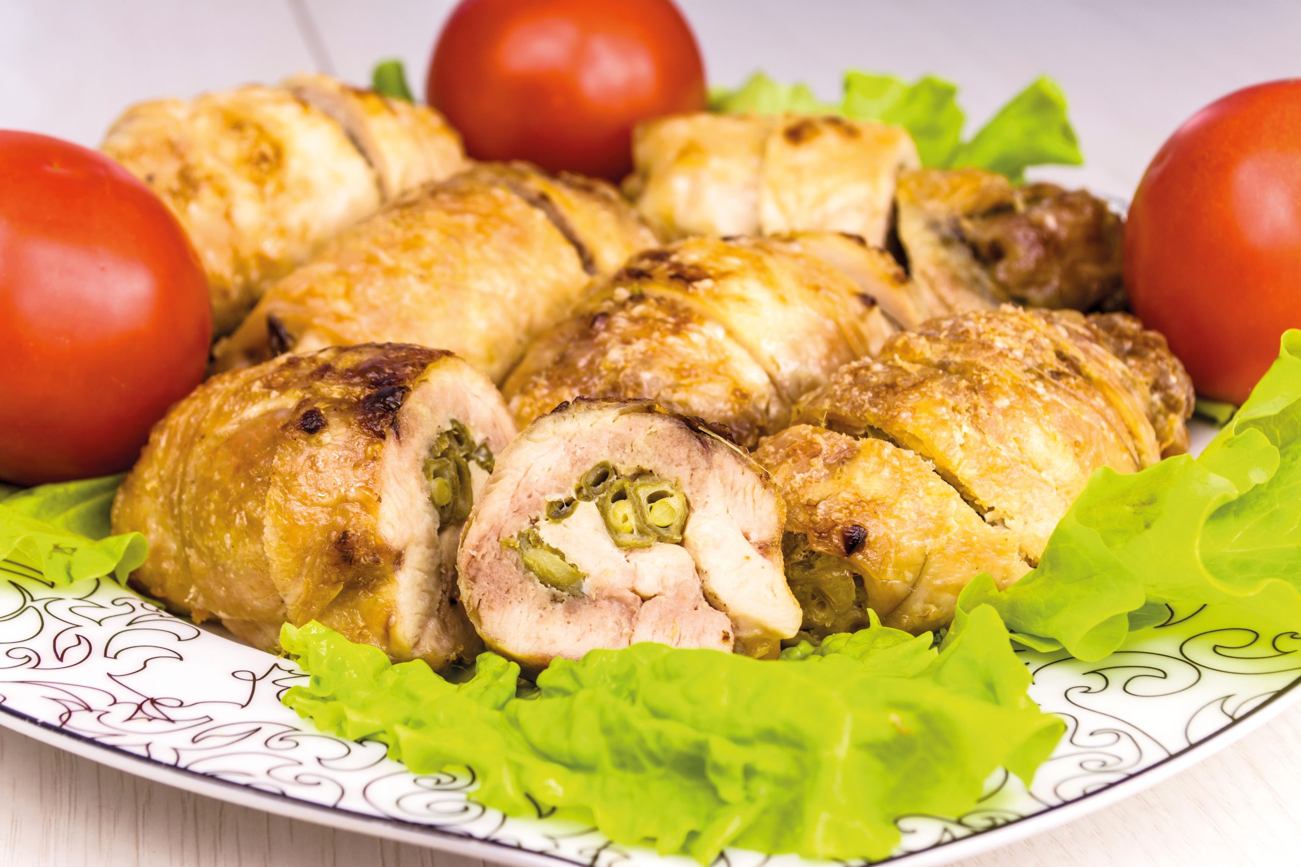 Fagottini di pollo con asparagi