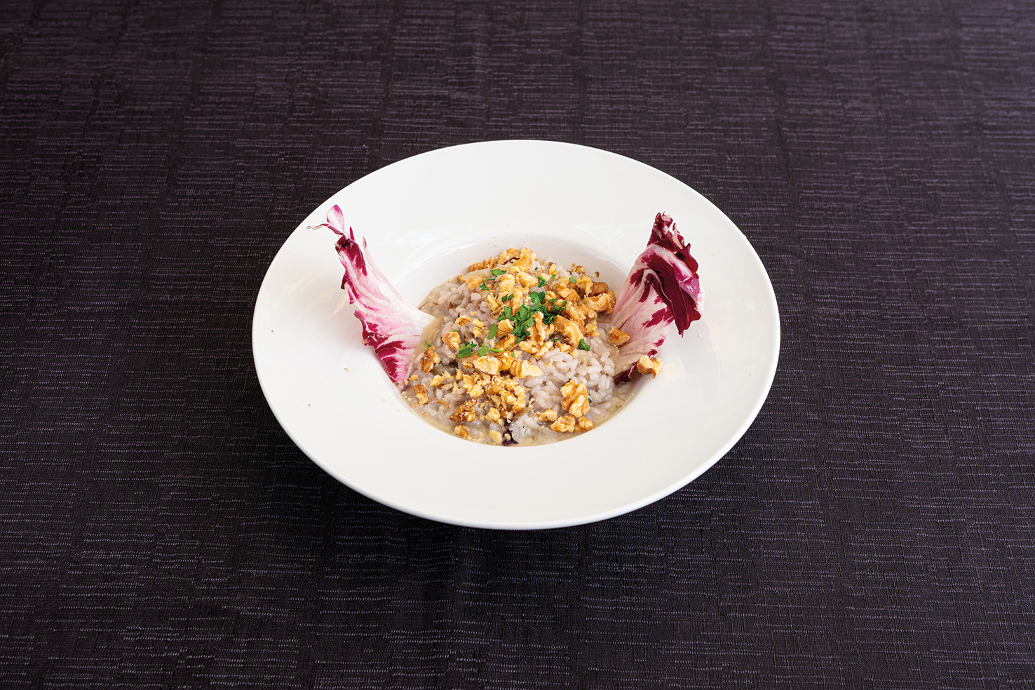 RISOTTO PERE, SPECK E NOCI