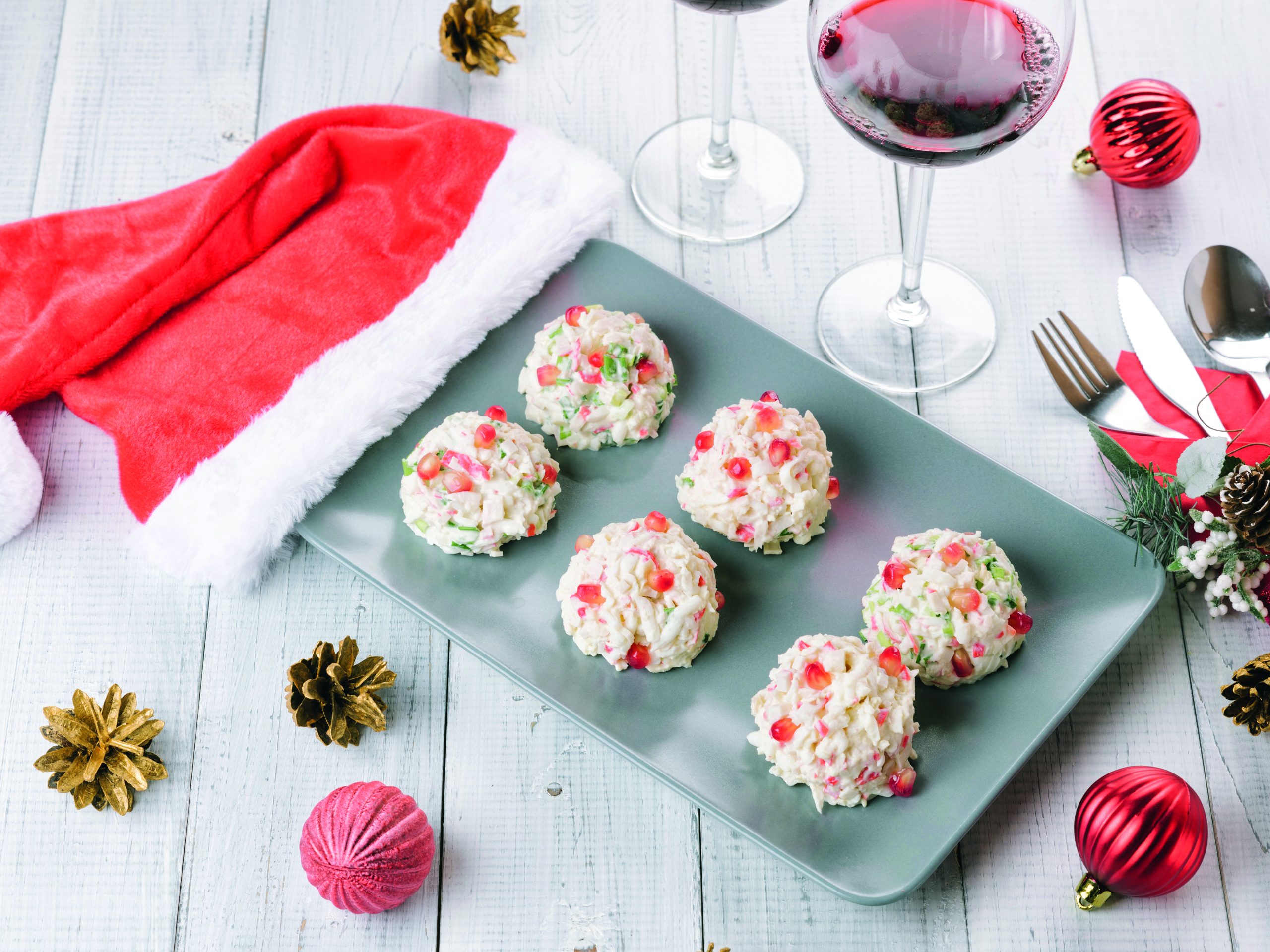 PALLINE DI MELAGRANA E RICOTTA