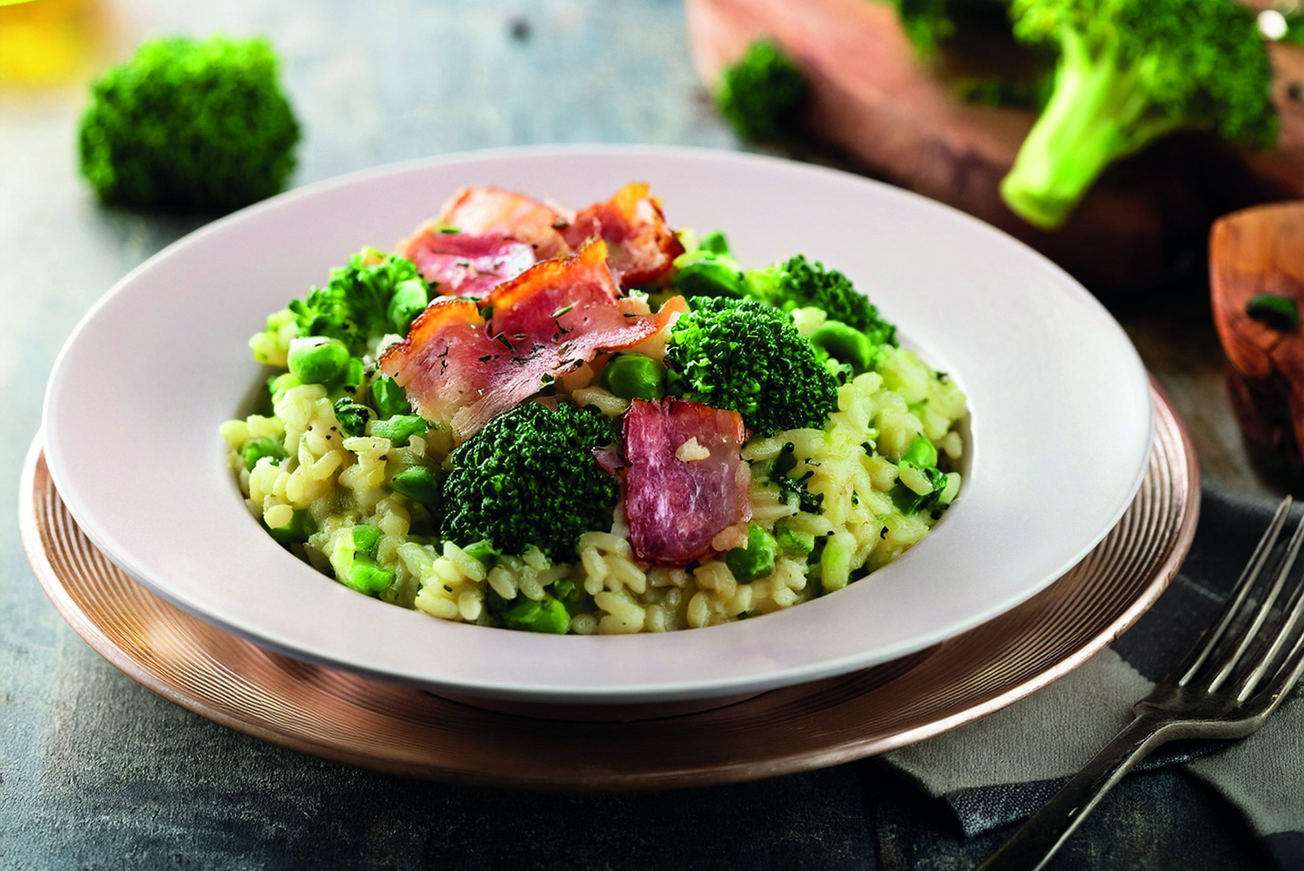 RISOTTO BROCCOLETTI E SPECK